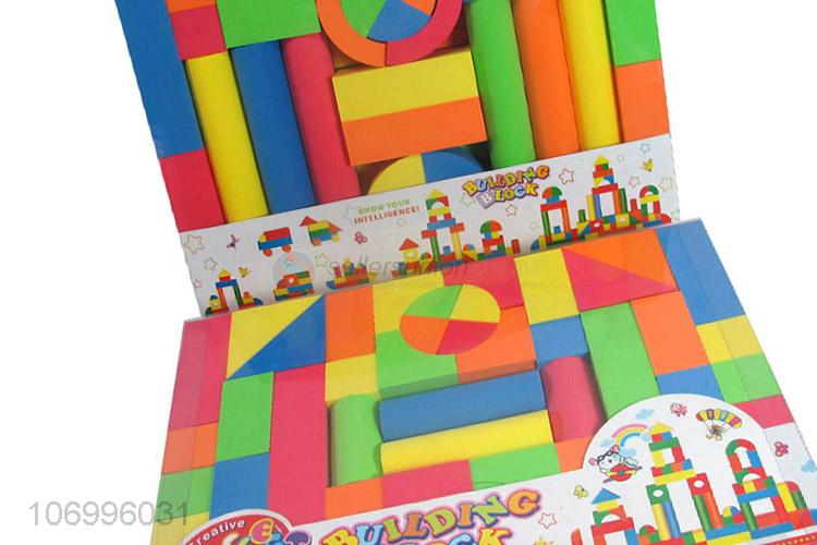 China maker 90pcs colorful wooden building blocks kids intelligence toys