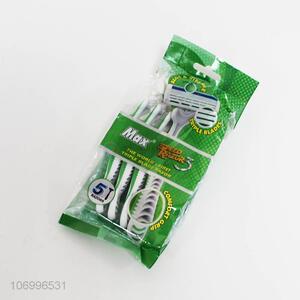 Factory direct sale 5pcs plastic shaving razors for men