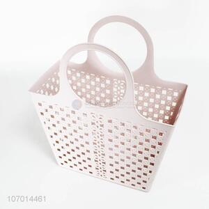 Wholesale durable plastic storage basket laundry basket with handles