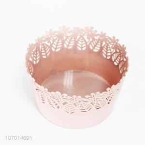 Good sale fancy design round plastic storage basket fruit basket