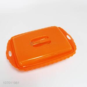 Premium quality rectangular plastic bread box sanwich box with handles