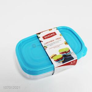 Premium quality 3pcs rectangle plastic preservation box food container