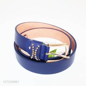 High quality women pu leather belt single buckle belt for clothing dress