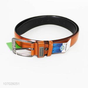 Factory New Arrival Mens Metal Pin Buckle PU Leather Belt