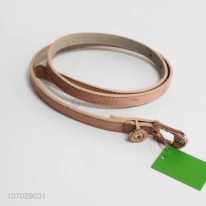 Factory supply thin fashion lady women pu leather belt