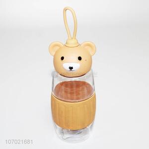 Cartoon Bear Design Plastic Water Bottle For Sale