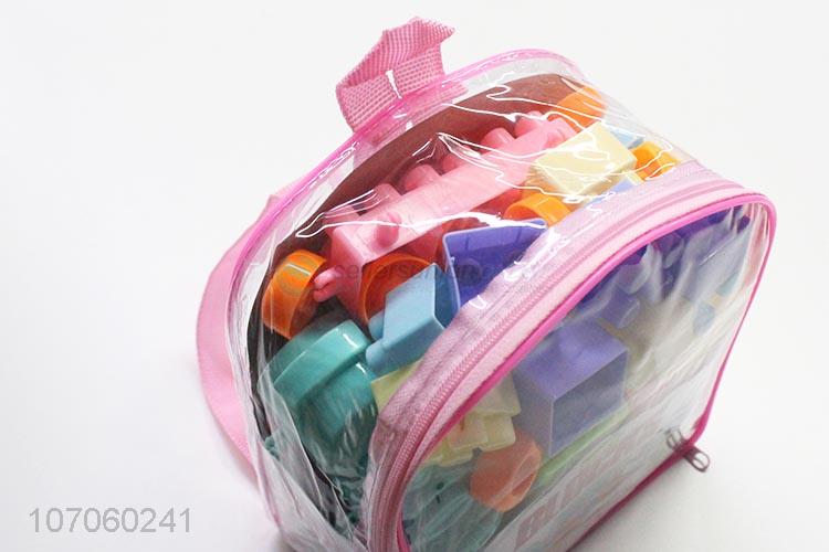 Portable Backpack Plastic Puzzle Building Blocks Set