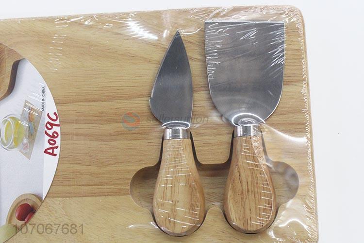 New Style Wooden Chopping Blocks With Cheese Knife Set