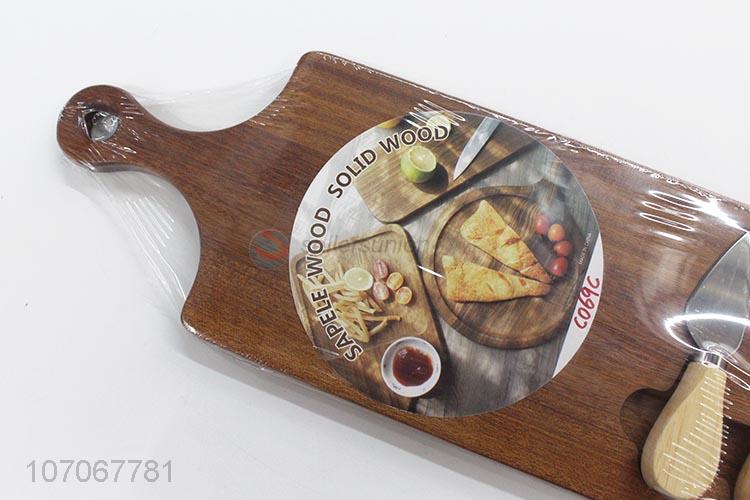 New Arrival Wooden Cheese Cutting Board With Knife Set