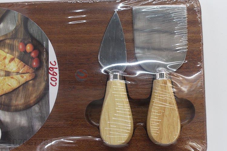 New Arrival Wooden Cheese Cutting Board With Knife Set