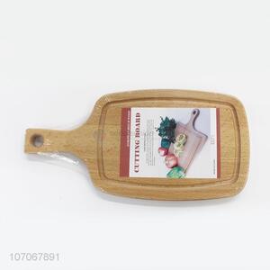 Good Quality Beech Wood Serving Chopping Block With Long Handle