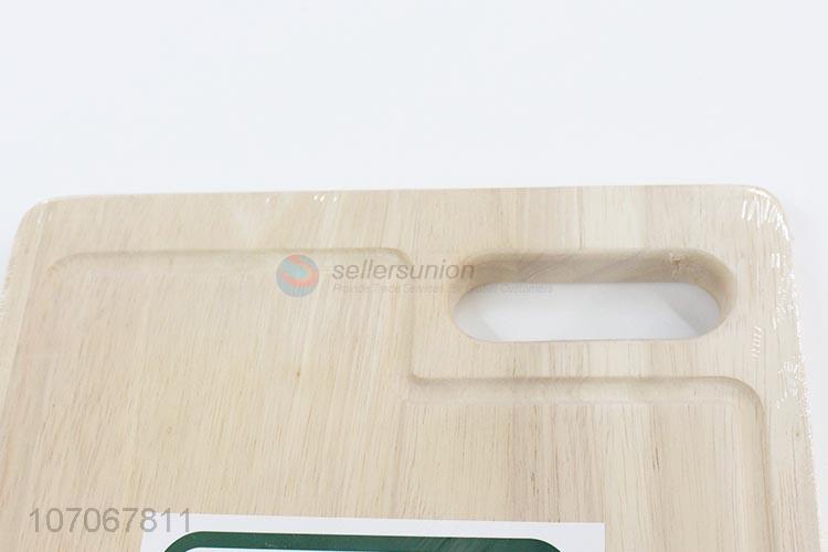 Hot Selling Rubber Wood Cutting Board With Hole Design