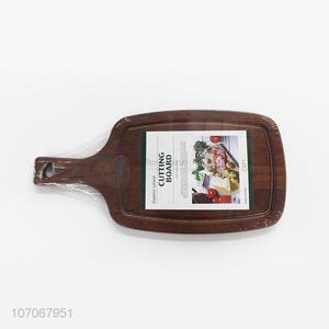 New Design Sapele Wood Cutting Board With Handle For Kitchen