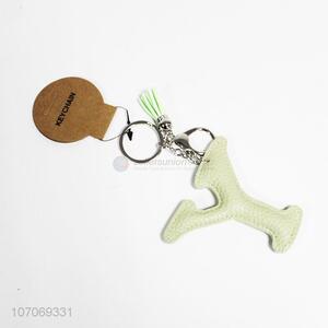 Wholesale high-end pu leather alphabet key chain letter Y key chain