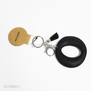 Suitable price pu leather alphabet key chain letter O key chain