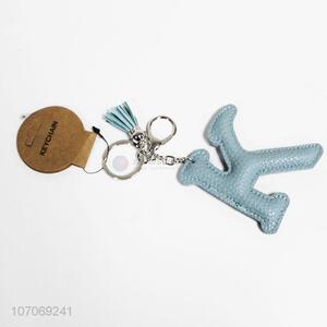 Attractive design pu leather alphabet key chain letter K key chain