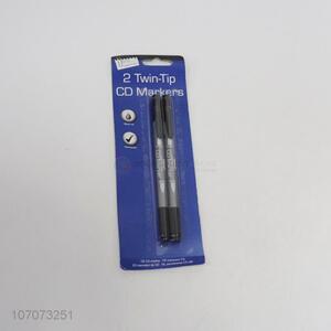 Wholesale 2 Twin Tip CD Marker Pens Set Art Markers