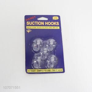 Good Factory Price 5PCS Plastic Strong Suction Cup Hooks