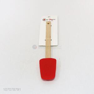 Wholesale Wooden Handle Silicone Spatula For Baking