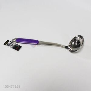 Unique Design Plastic Handle Stainless Steel Soup Ladle