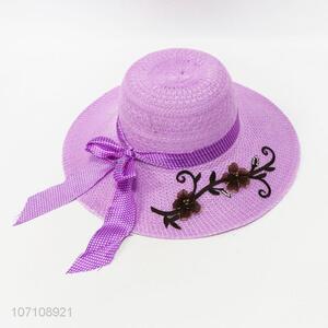 Custom Casual Sunhat Wide Brim Bowknot Beach Hat