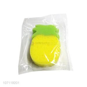 Recent design cute pineapple shape kids bath sponge bath scrubber