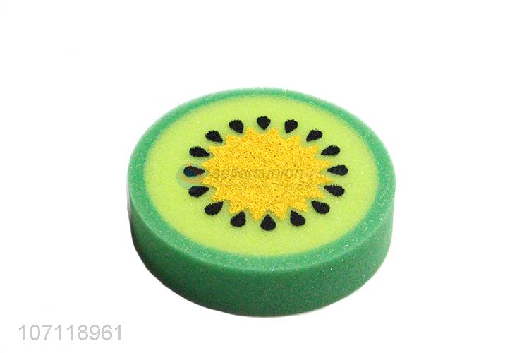 Promotional cheap soft kiwi shape baby bath sponge shower sponge