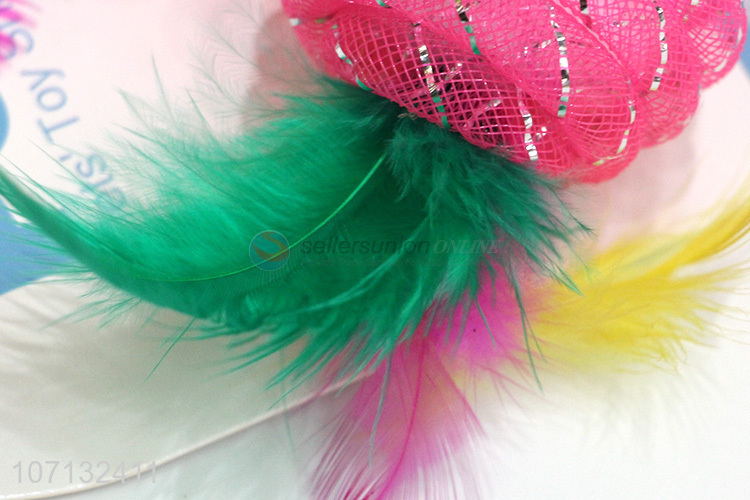 Hot Sale Feather Ball Cat Pet Toys Funny Cat Ball For Interactive