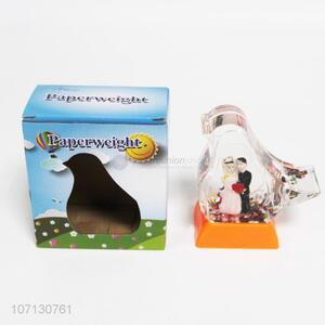 Unique design home ornaments novelty bird shape <em>acrylic</em> paper weight <em>acrylic</em> <em>crafts</em>