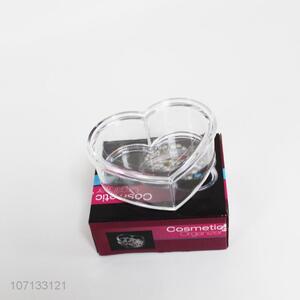 Contracted Design Heart Shaped Plastic Clear Cosmetic Box