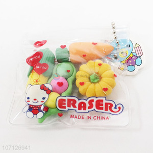 Custom 4 Pieces Simulation Vegetables Eraser Set