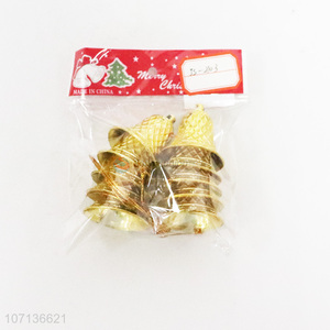 High Quality 10 Pieces Golden Bells Christmas Ornament