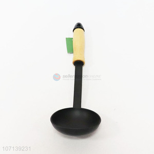 Good Sale Wooden Handle Nylon Soup Ladle For Kitchen