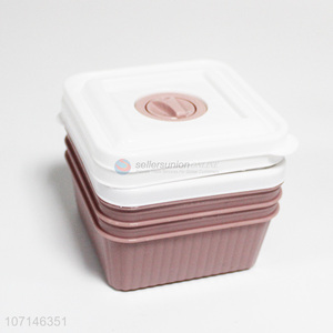 Premium quality 3pcs food grade plastic preservation box