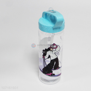 New Style Portable Plastic Water Bottle With Straw