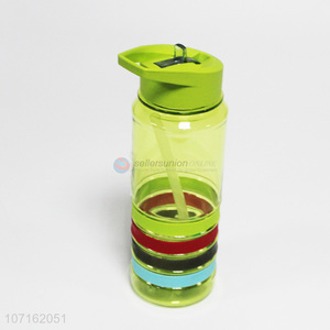 Best Quality Plastic Colorful Water Bottle With Straw