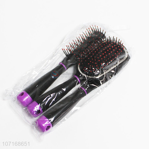 Wholesale 3 pieces plastic combs air cushion comb rolling comb for home and salon use