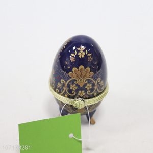 Creative Design Egg Shape Ceramic Jewelry Box