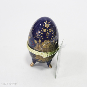 Delicate Design Egg Shape Ceramic Jewelry Box