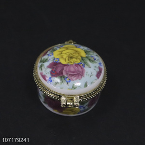 OEM Chinese style porcelain ceramic jewelry box for decoration