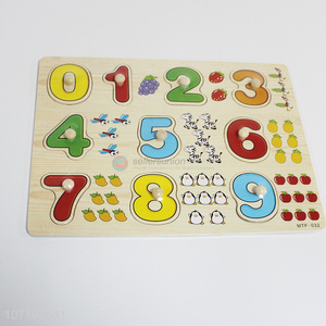 New hottest kids educational wooden number puzzle board