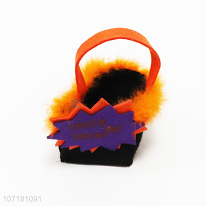 High Sales Eco-friendly Felt Candy Bags Halloween Basket For Children