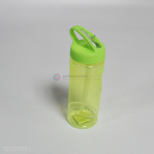 Custom Portable 550ml Plastic Water Bottle With Straw