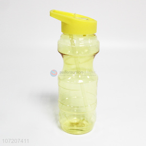Custom food grade plastic water bottle outdoor sports bottle with straw