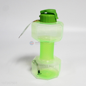 Wholesale novelty dumbbell shape plastic water bottle outdoor sports bottle