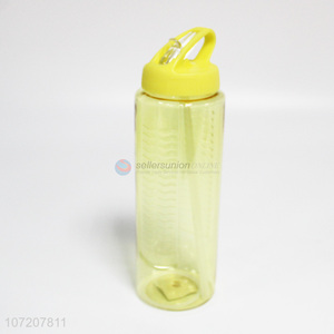 High quality portable plastic water bottle sport bottle with straw