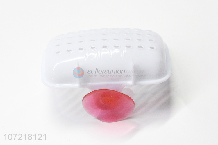 Hot selling exquisite plastic soap dish soap box with suction cup