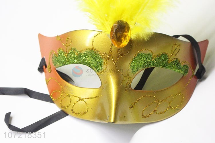 Wholesale Plastic Masquerade Mask Cheap Party Mask With Feather