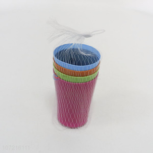 Competitive Price 4PCS Rainbow Color Reusable Plastic Cups Set