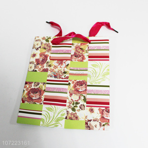 Hot Selling Flower Pattern Colorful Gift Bag